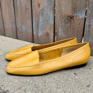 ENZO ANGIOLINI Womens Yellow Leather Liberty Flats Loafers Slip On Size 8.5